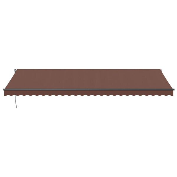 vidaXL Auvent manuel r&eacute;tractable avec LED marron 600x350 cm