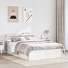 vidaXL Cadre de lit avec t&ecirc;te de lit blanc 150x200 cm bois pin massif