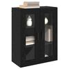 vidaXL Buffet Ch&ecirc;ne noir 69,5 x 34 x 90 cm Bois d'ing&eacute;nierie