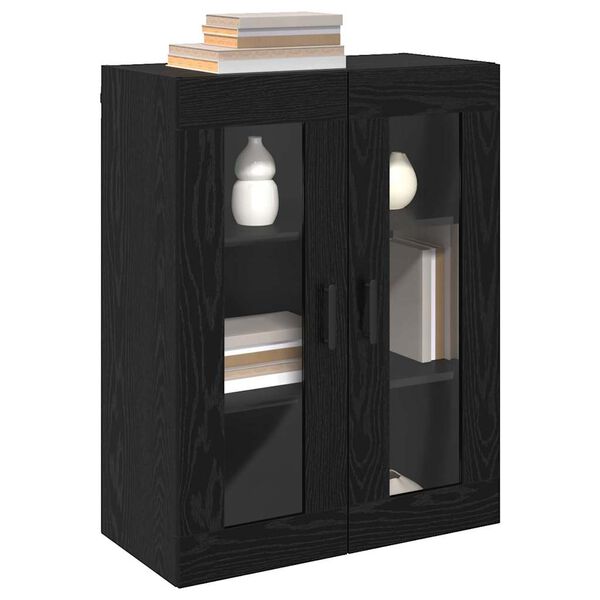vidaXL Buffet Ch&ecirc;ne noir 69,5 x 34 x 90 cm Bois d'ing&eacute;nierie