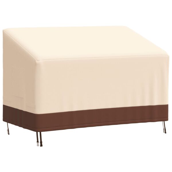 vidaXL Housse de banc 2 places beige 132x71x56/81 cm oxford 600D