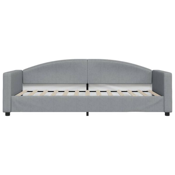 vidaXL Lit de jour avec matelas gris clair 90x200 cm tissu