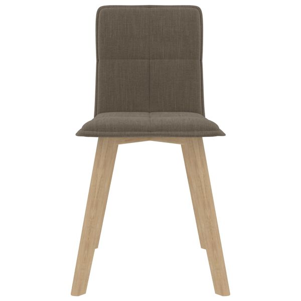 vidaXL Chaises &agrave; manger lot de 4 taupe tissu