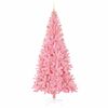 vidaXL Sapin de No&euml;l avec 300 LED avec support Rose 240 cm PVC