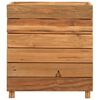 vidaXL Lit sur&eacute;lev&eacute; 50x40x55 cm bois de teck recycl&eacute; et acier