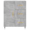 vidaXL Buffet haut Gris b&eacute;ton 69,5x34x180 cm Bois d'ing&eacute;nierie