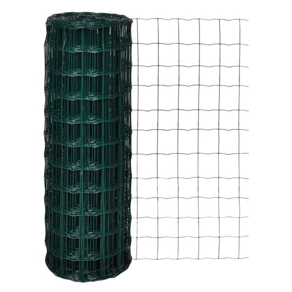 vidaXL Cl&ocirc;ture Euro Acier 10 x 1,7 m Vert