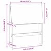 vidaXL T&ecirc;te de lit capitonn&eacute;e Noir 80 cm Pin massif