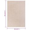 vidaXL Tapis &agrave; poils courts 200x290 cm Beige fonc&eacute;