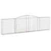 vidaXL Paniers &agrave; gabions arqu&eacute;s 7 pcs 400x30x100/120 cm Fer galvanis&eacute;