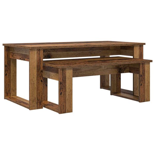vidaXL Ensemble de tables basses 2 pcs Bois ancien Bois d'ing&eacute;nierie