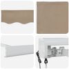 vidaXL Auvent Beige 500 x 300 x 165 cm Polyester et Aluminium