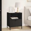 vidaXL Cabinet de chevet Noir 49 x 36 x 61 cm Bois d'ing&eacute;nierie