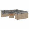 vidaXL Salon de jardin avec coussins 12 pcs beige r&eacute;sine tress&eacute;e
