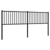 vidaXL T&ecirc;te de lit m&eacute;tal noir 200 cm