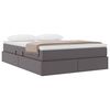 vidaXL Lit avec rangement et matelas Gris 140 x 190 cm Simili cuir