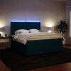 vidaXL Sommier &agrave; lattes de lit et matelas bleu 180x200 cm velours