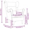 vidaXL Fauteuil noir 74x84x100 cm tissu
