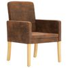 vidaXL Chaises &agrave; manger lot de 2 marron similicuir daim
