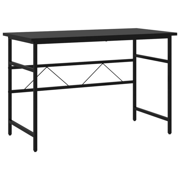vidaXL Bureau d'ordinateur Noir 105x55x72 cm MDF et m&eacute;tal