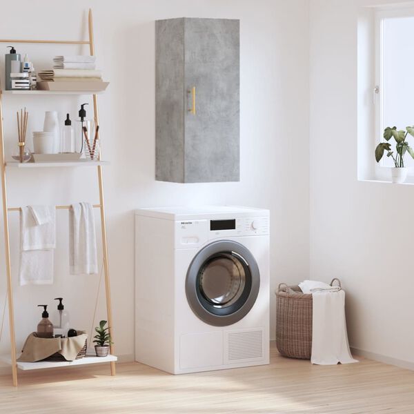 vidaXL Armoire murale gris b&eacute;ton 34,5x34x90 cm