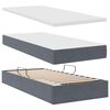 vidaXL Lit avec rangement et matelas Gris fonc&eacute; 100 x 200 cm Velours