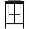 vidaXL Table de bar Noir 180x80x110 cm Bois massif de pin
