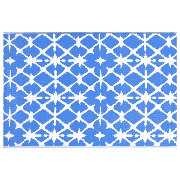 vidaXL Tapis d'ext&eacute;rieur ARAKIL bleu et blanc 120x180 cm PP
