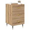 vidaXL Cabinet de chevet avec tiroir Ch&ecirc;ne artisanal 40 x 40 x 66 cm