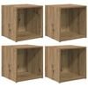 vidaXL Ensemble meuble TV 4 pcs Ch&ecirc;ne artisanal 37 x 35 x 37,5 cm