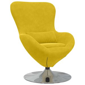 vidaXL Fauteuil &oelig;uf Jaune Velours