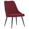 vidaXL Chaises &agrave; manger lot de 4 rouge bordeaux tissu