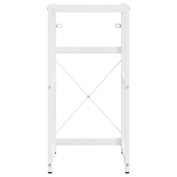 vidaXL Cadre de lavabo de salle de bain Blanc 40x38x83 cm Fer