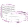 vidaXL Lit &agrave; ressorts avec matelas Gris clair 140 x 200 cm tissu