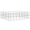 vidaXL Cage animaux de compagnie &agrave; 52 panneaux et porte Noir 35x35 cm