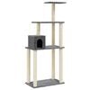 vidaXL Arbre &agrave; chat avec griffoirs en sisal Gris fonc&eacute; 147 cm