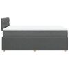 vidaXL Sommier &agrave; lattes de lit avec matelas gris fonc&eacute; 120x190cm tissu