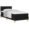 vidaXL Lit &agrave; ressorts avec matelas Noir 100 x 200 cm tissu