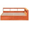 vidaXL Lit biblioth&egrave;que sans matelas cire marron 180x200 cm pin massif