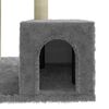 vidaXL Arbre &agrave; chat avec griffoirs en sisal Gris clair 71 cm
