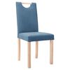 vidaXL Chaises &agrave; manger lot de 4 bleu tissu