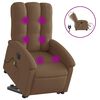 vidaXL Fauteuil inclinable de massage &eacute;lectrique Marron Tissu