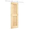 vidaXL Porte coulissante Naturel et Blanc 70 x 210 cm