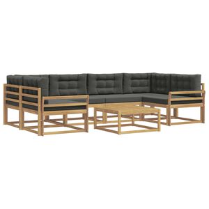 vidaXL Ensemble de canap&eacute;s d'ext&eacute;rieur 5 pcs Blanc et anthracite