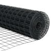 vidaXL Cl&ocirc;ture avec poteau Gris 1,5 x 10 m Acier et PVC