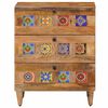 vidaXL Cabinet de chevet Naturel 50 x 33 x 62 cm Bois de mangue massif