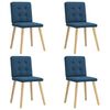 vidaXL Chaises à manger lot de 4 bleu tissu