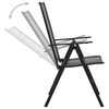 vidaXL Ensemble de chaises de jardin inclinables 5 pcs anthracite