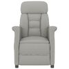 vidaXL Fauteuil de massage Gris clair Similicuir daim