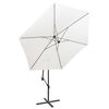 vidaXL Parasol de jardin en porte-&agrave;-faux 3 m blanc sable